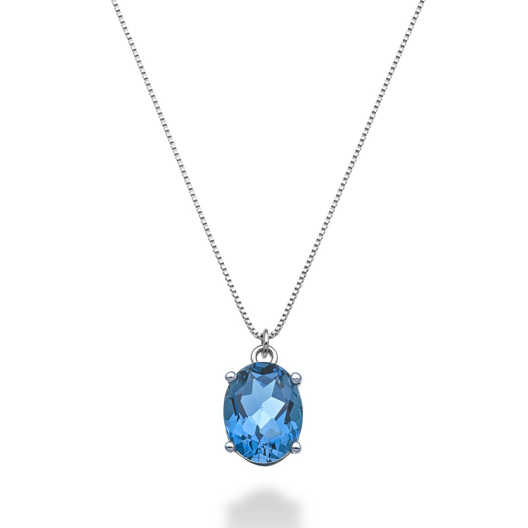 Mikiko cl 18k oval London blue topaz 9x7 ct.2.00 MD5143O4TPBL