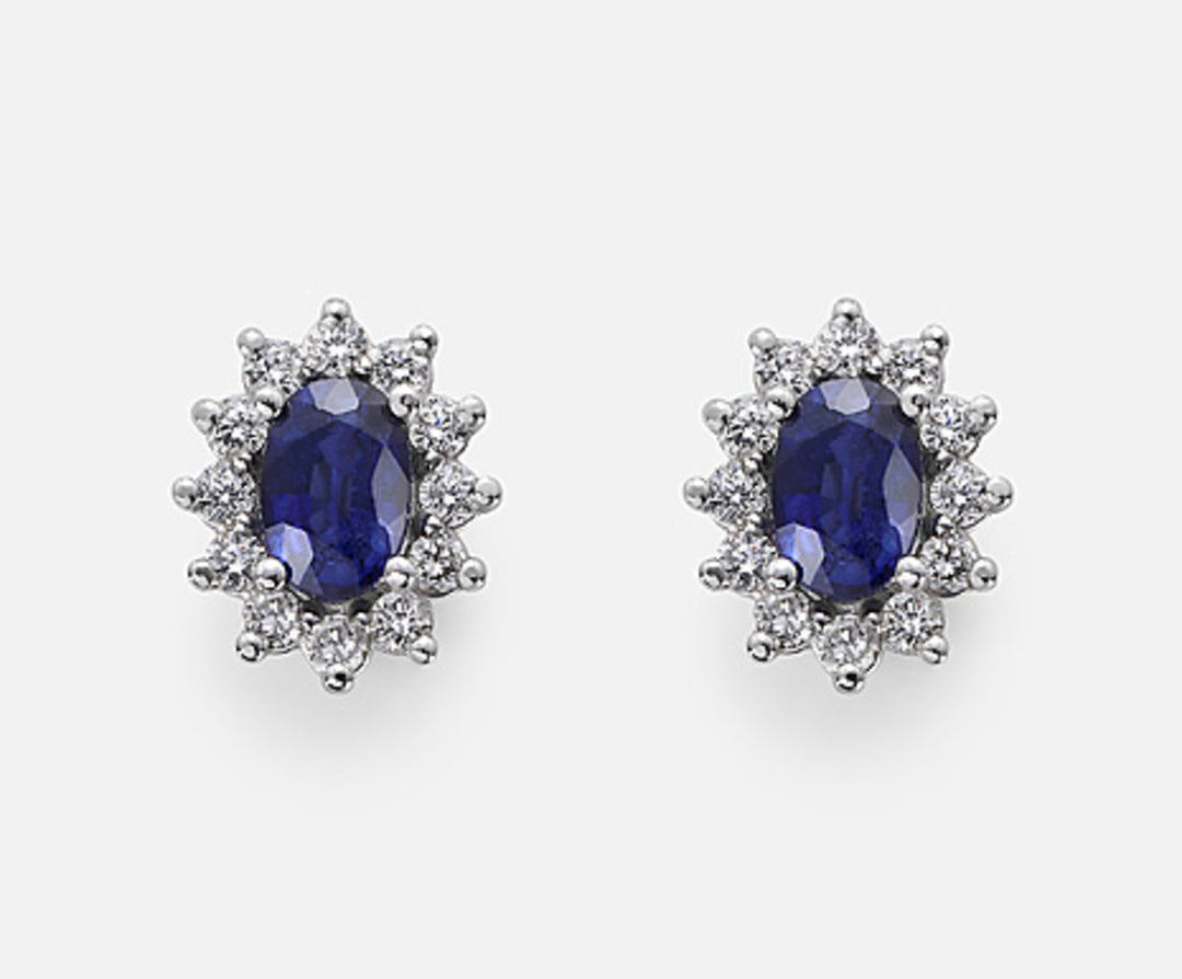 Mikiko or 18k oval sapphire 6x4 ct.0.80 diam. 0.46 ct MO5030O4ZFD