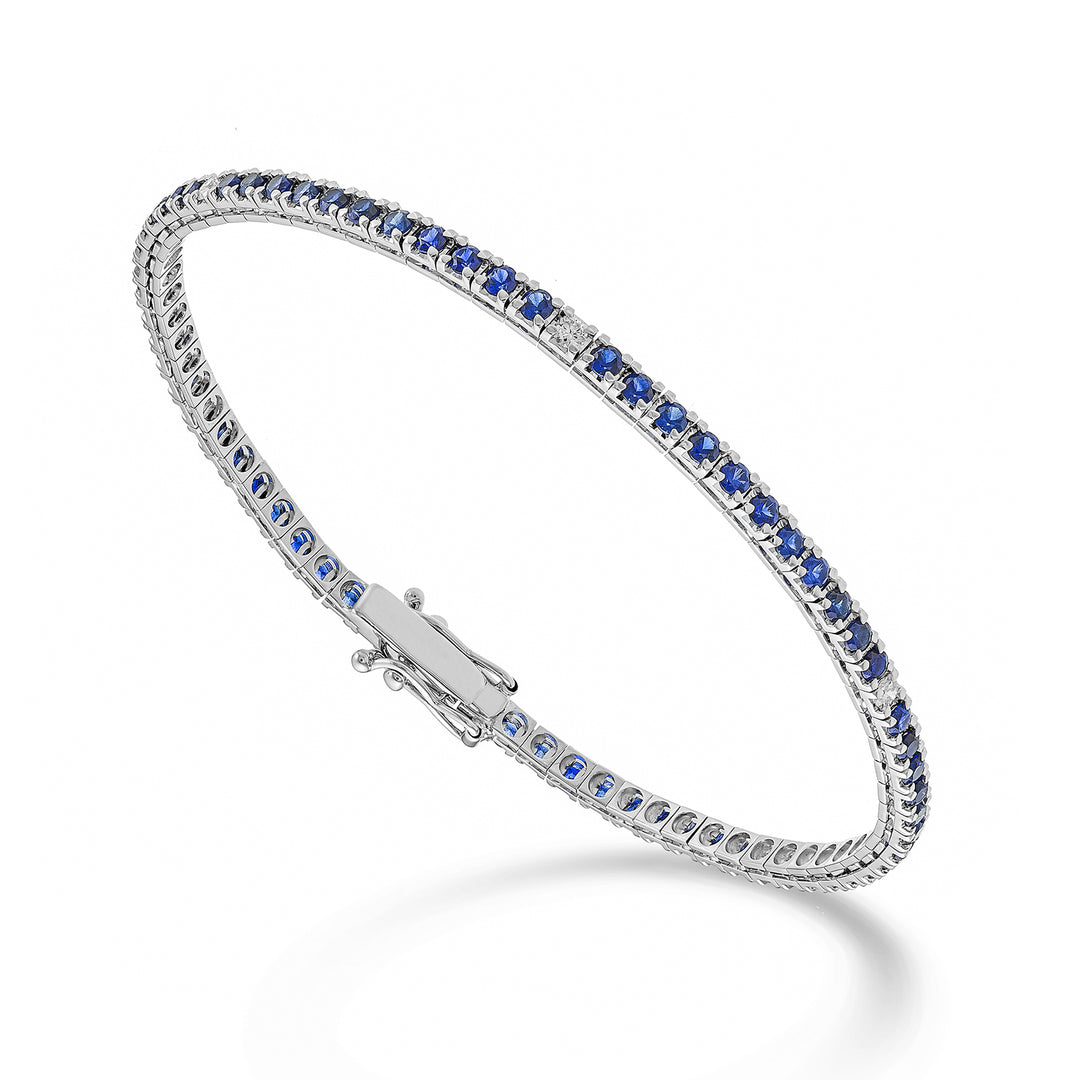 X-Diamond br tennis 18k sapphires 2.90 ct lab. grown ct.0.22 cm.17.5 - 71 settings LXDBTQ250ZFRDIO4