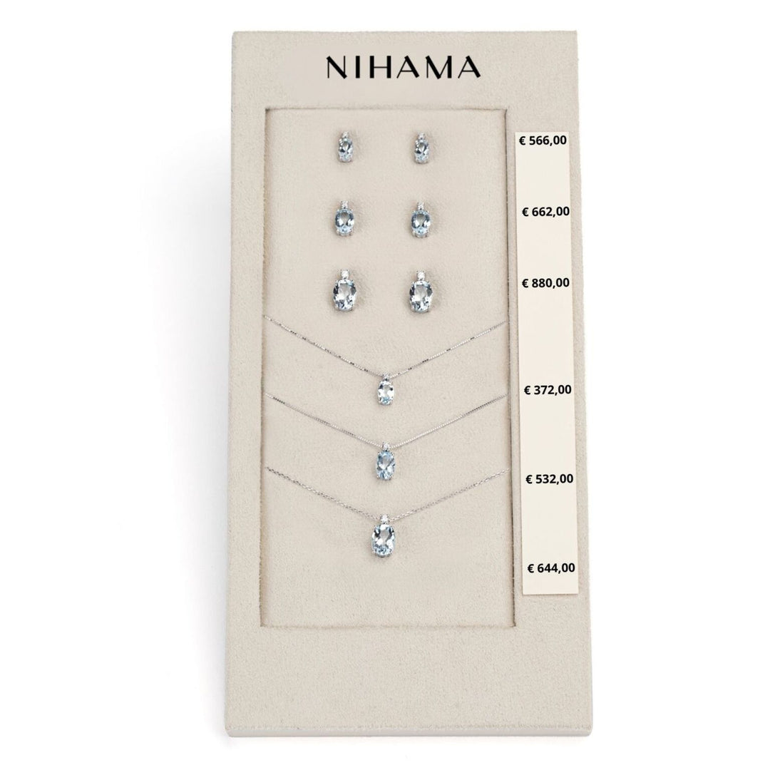 Nihama package cl 5034/5035/5036 + or 5023/5024/5025 18kt oval 6x4/7x5/8x6 aquamarine N.LIGHTBOX.31