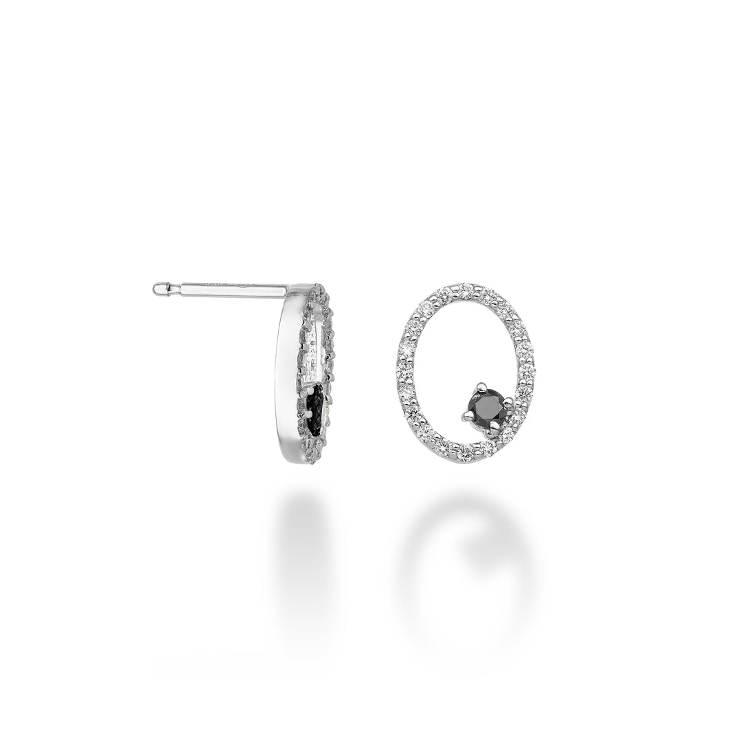World Diamond Group or 18k "oval" black diamond ct. 0.20 dia ct. 0.30 GO5137O4BK050