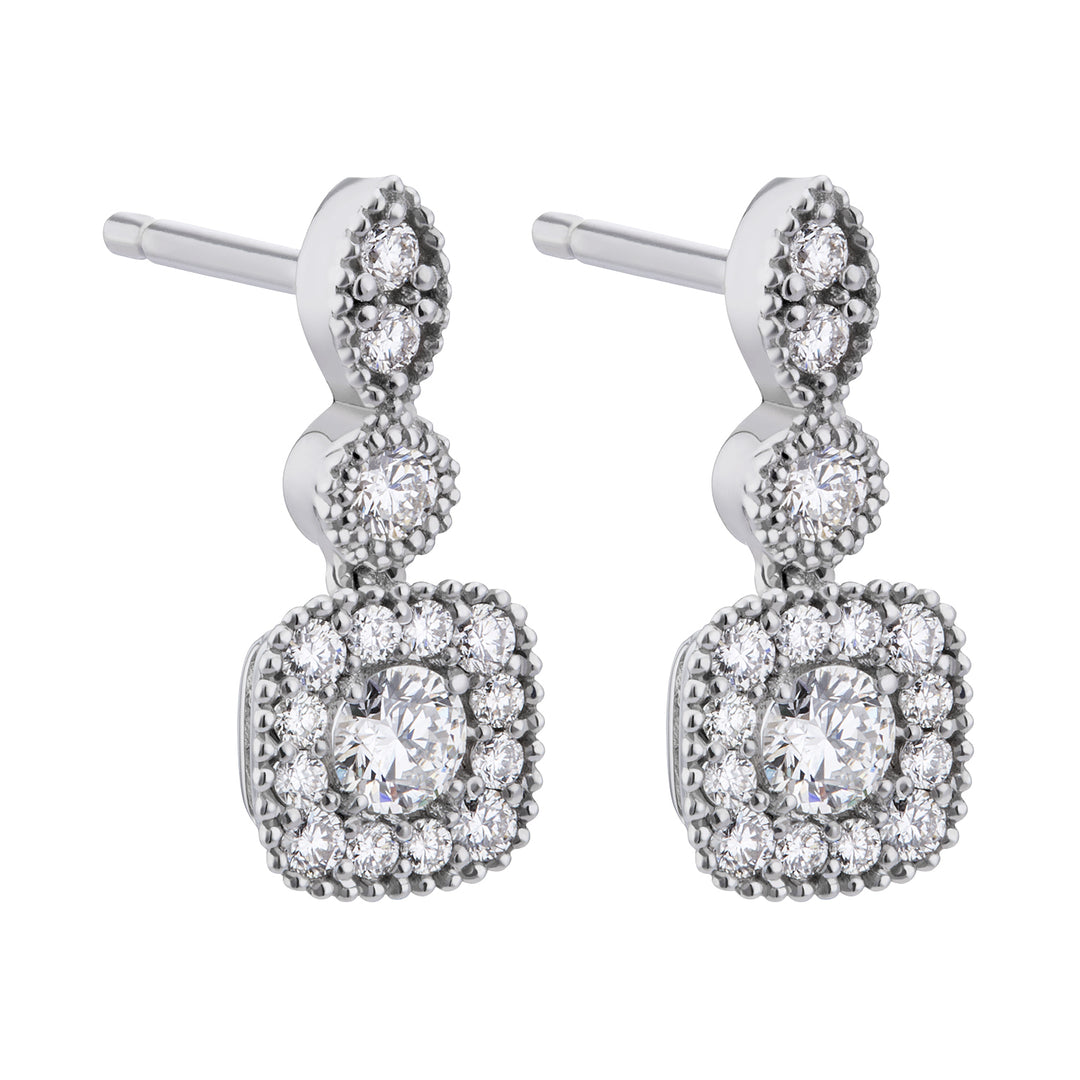 World Diamond Group central jasmine pendant earrings with outline OCT026DI4-19008110015
