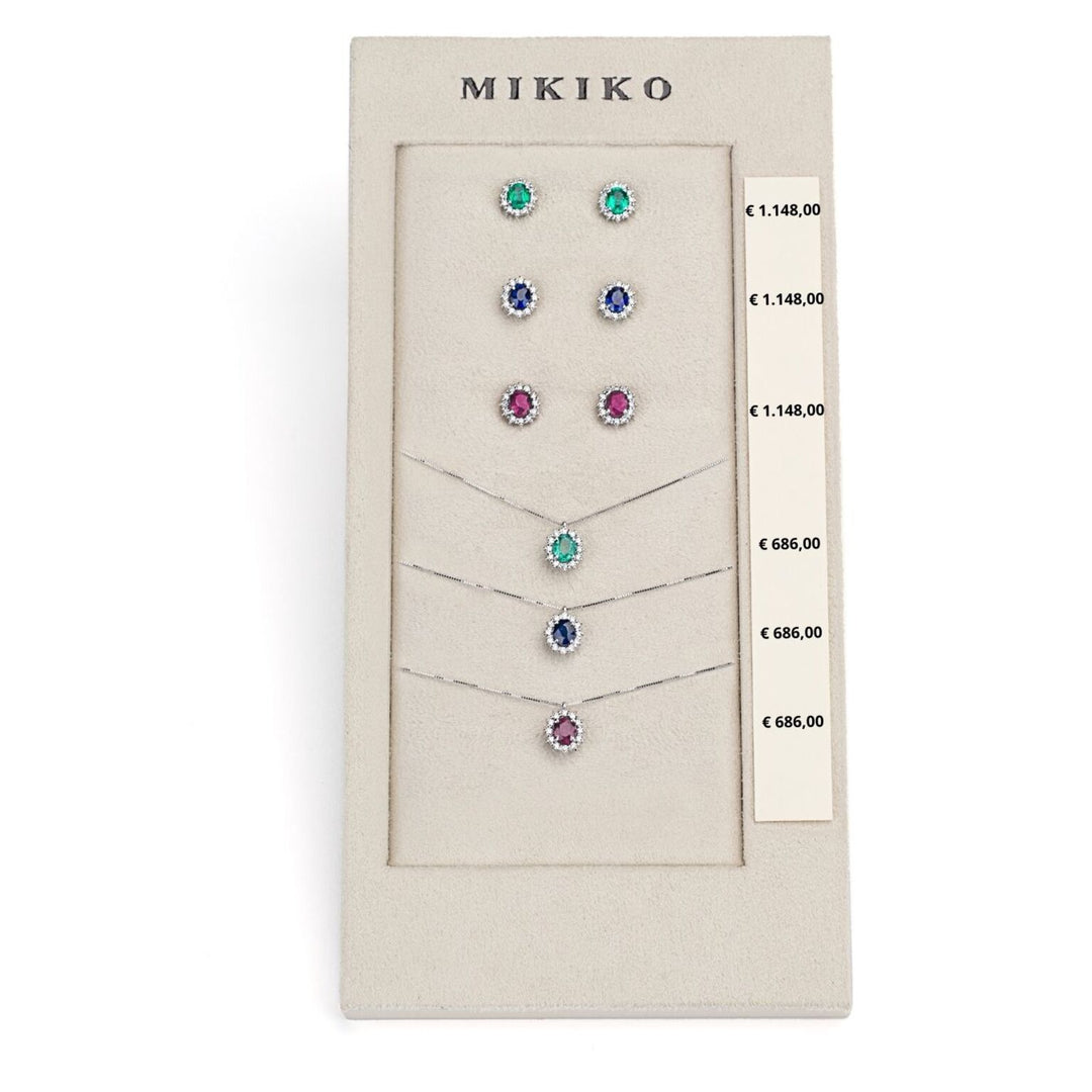 Mikiko package cl 5126 + or 5104 18kt oval 5x4 sapphire, ruby ​​and emerald nat. M.LIGHTBOX.15-N