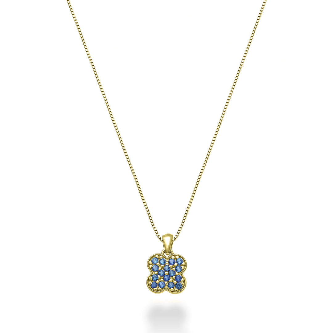 Nihama cl 18k four-leaf clover sapphires 0.12 ct yellow gold ND5163O1ZFR