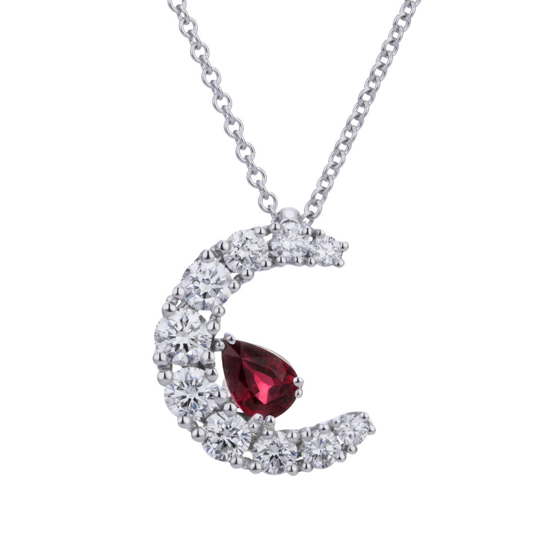 Golay necklace grace crescent pave&
