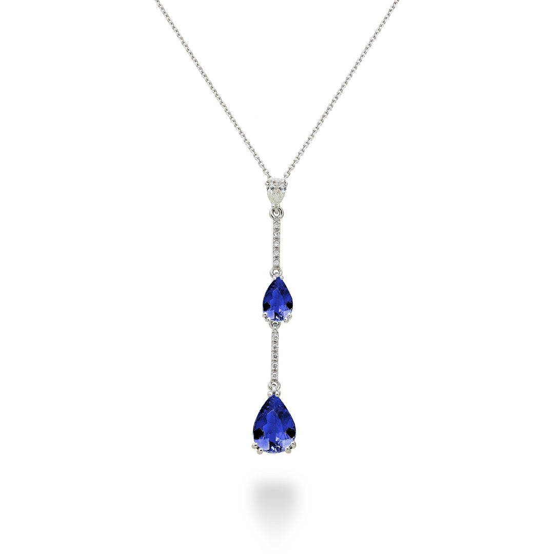 Golay tanzanite pendant necklace with scalar drops and bars PCL195DTZP68-23072110047