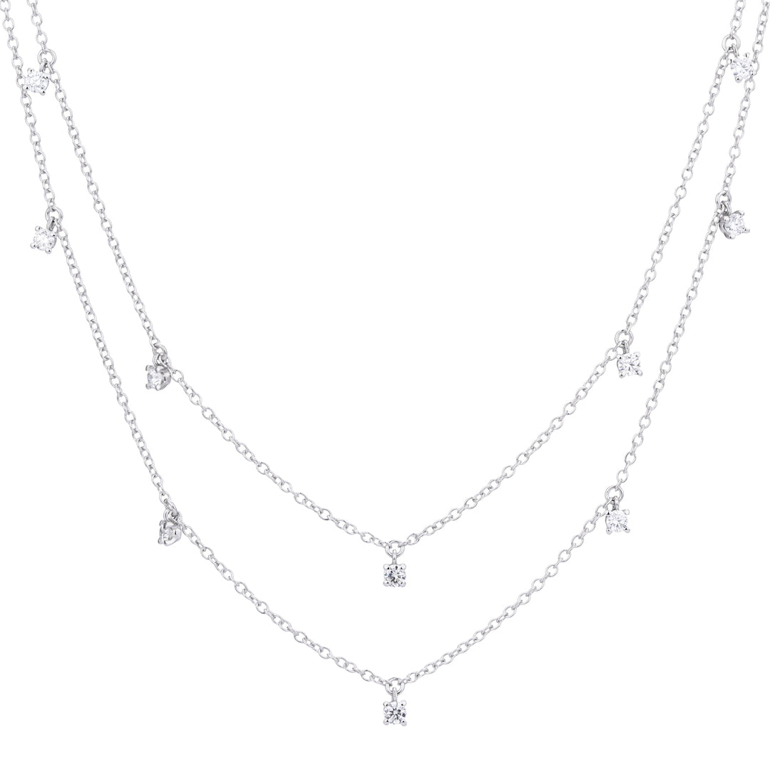 World Diamond Group cl 18k diam. 1.00 ct double row prong bezel size 2 white GD5105O4BR100-2