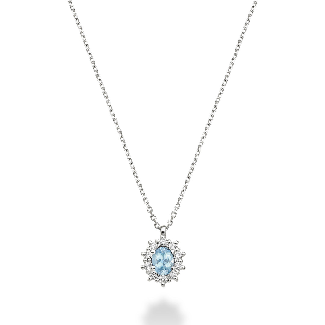 Mikiko cl 9k oval aquamarine 4x3 ct.0,14 diam. ct.0,08 MD5125R4AM