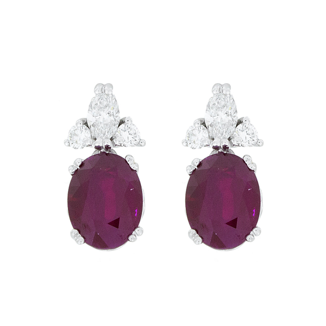 Golay oval diamond and ruby earrings OFD802RU-15308110013