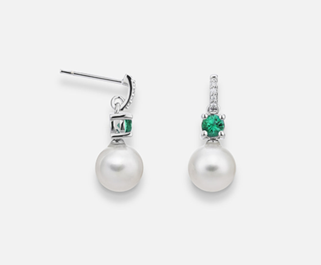 Nihama or 18k fw 7.5/8 round emerald mm3.5 ct.0.26 dia ct.0.03 NO1536O4FABI075