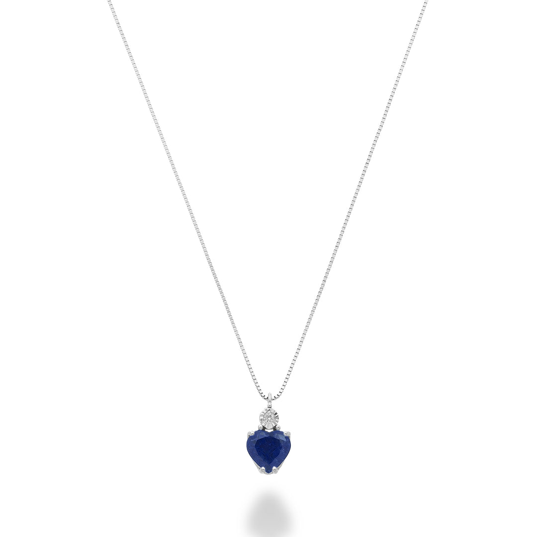 Mikiko cl 18k heart sapphire 5x5 with diamond MD5195O4ZFR