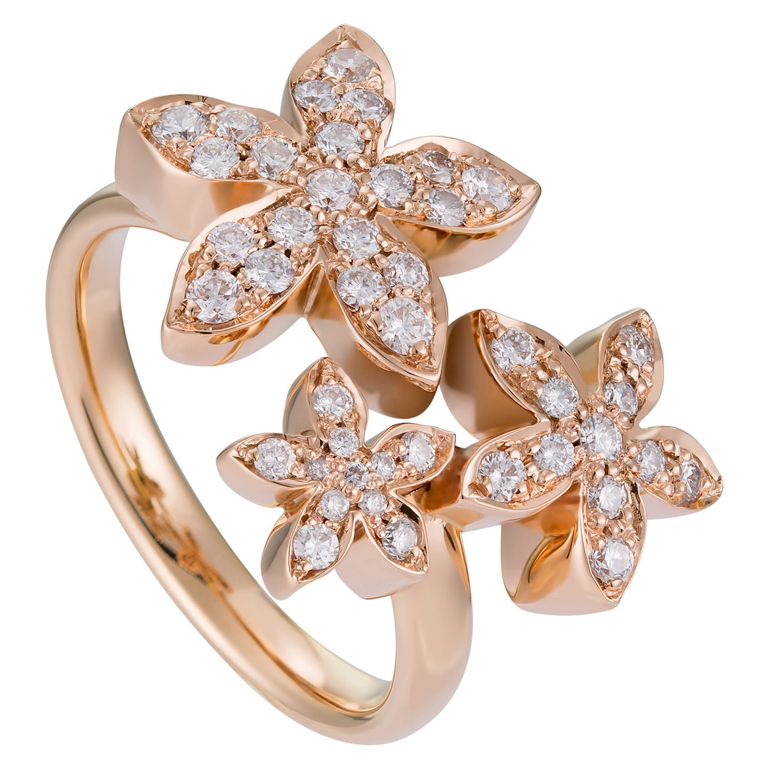 Golay anthea ring with diamond flowers 0.61 ct APV021DI-22035110089