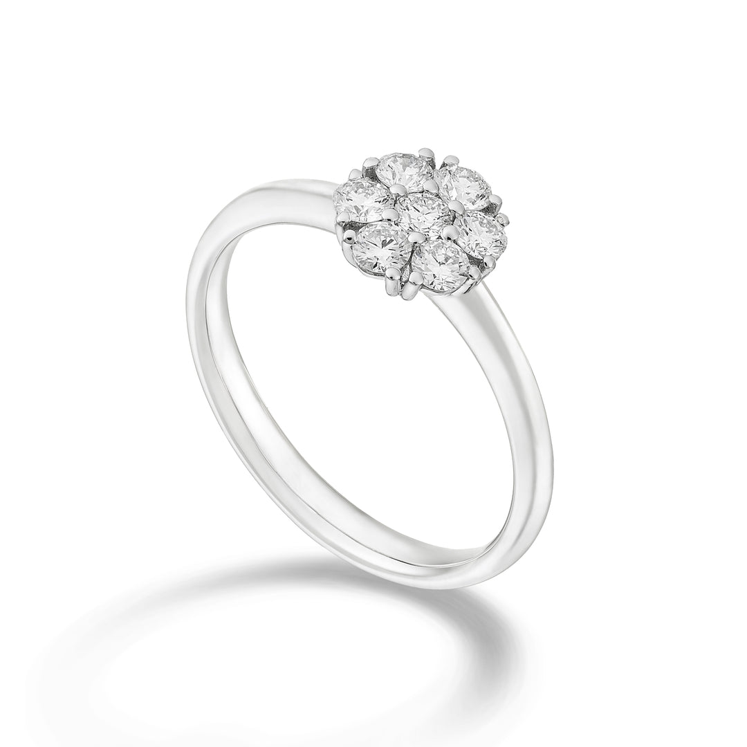 Golay multi-stone ring with 7 diamonds of 0.07 ct AB2137-21349110047