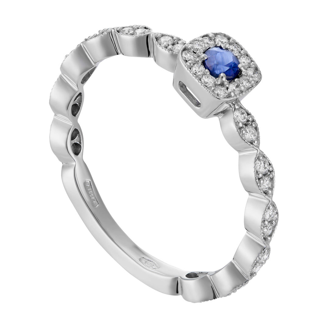 World Diamond Group marquise motif band with bar+cen.ct 0.09 c AET026BZBDI10-19028110024