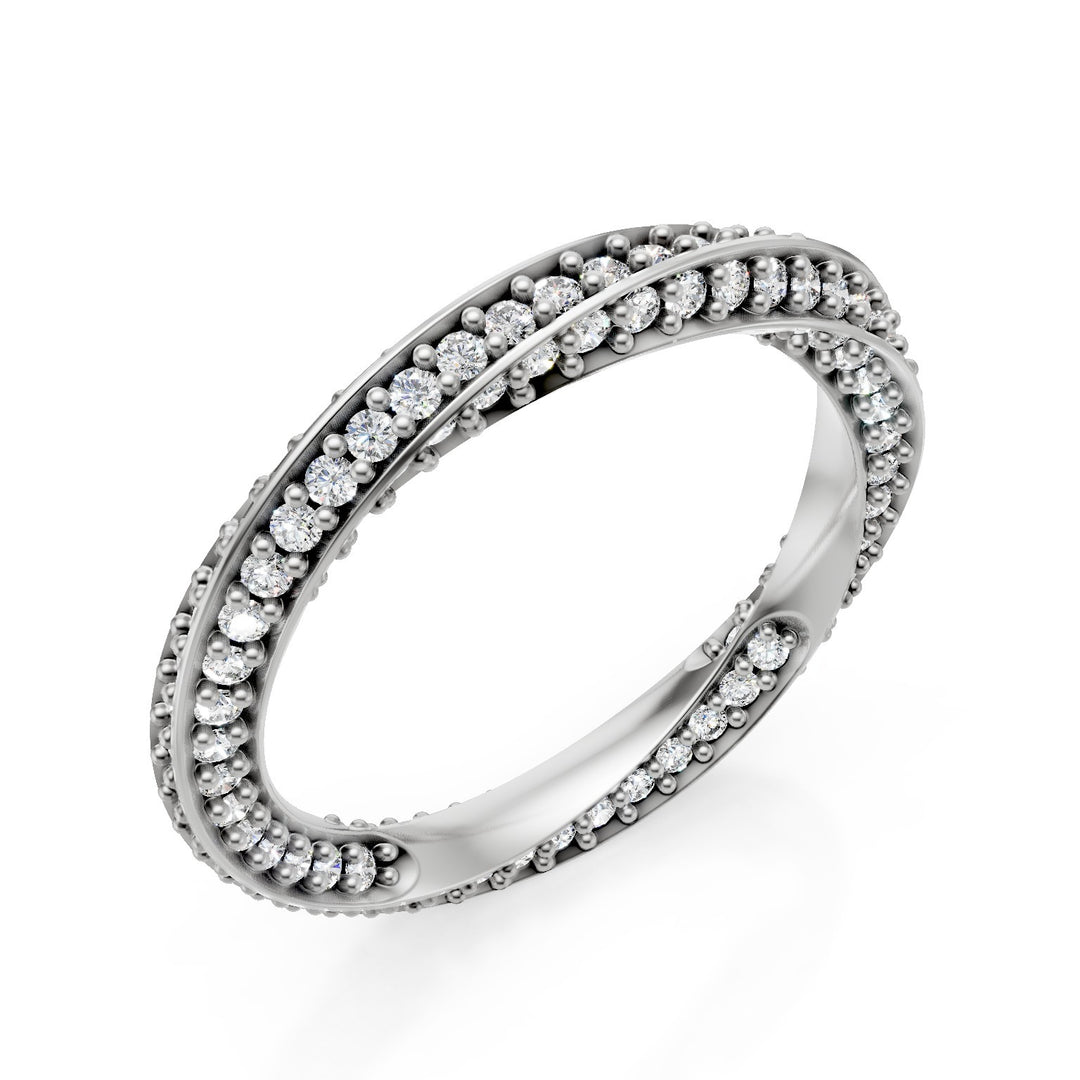 Golay new moon ring pave&