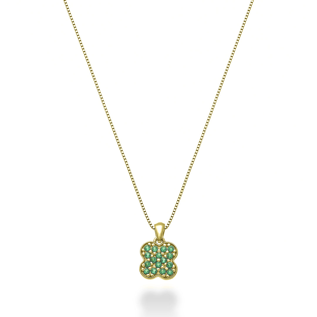 Mikiko cl 18k four-leaf clover emeralds 0.07 ct yellow gold MD5163O1SMR