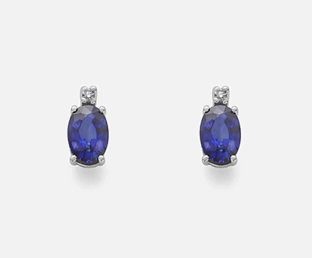 Mikiko or 9k oval sapphire 6x4 ct.0.80 diam. 0.02 ct MO5023R4ZFD