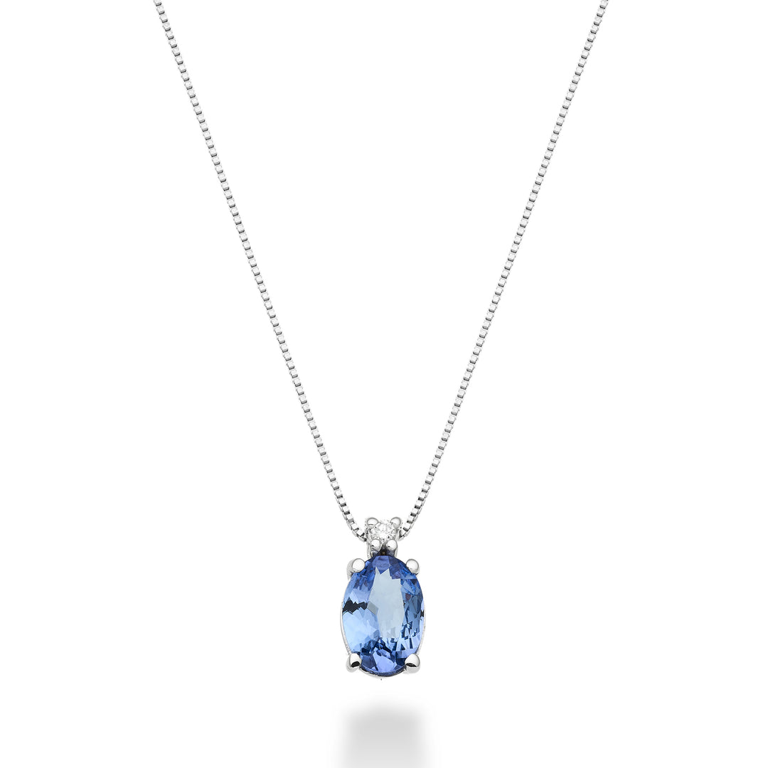 Nihama cl 9k tanzanite n. oval 7x5 ct.0.60 diam. ct.0,015 ND5035R4TZN