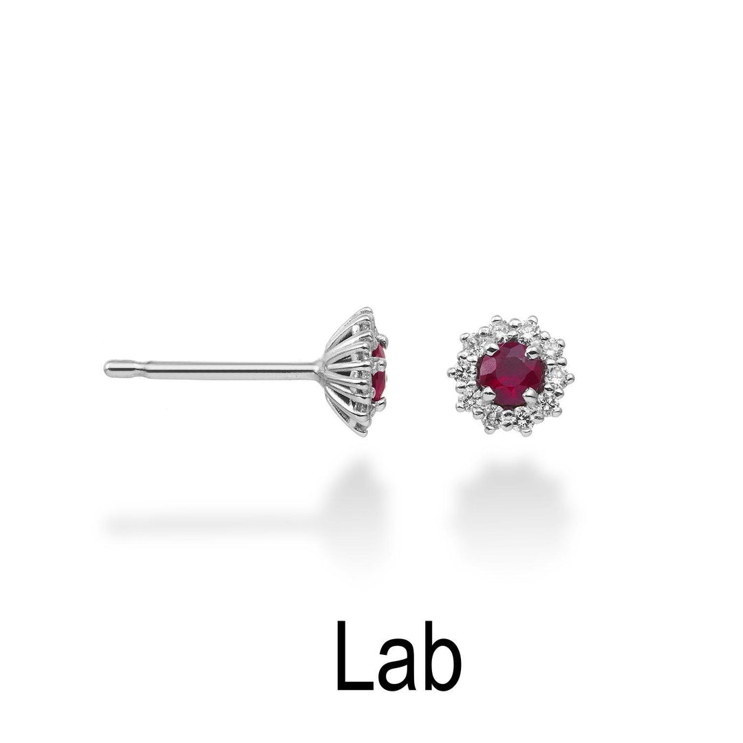 Nihama or 18k ruby ​​lab ct.0,24 diam. 0.14 ct size 2 NO5067O4RBL024