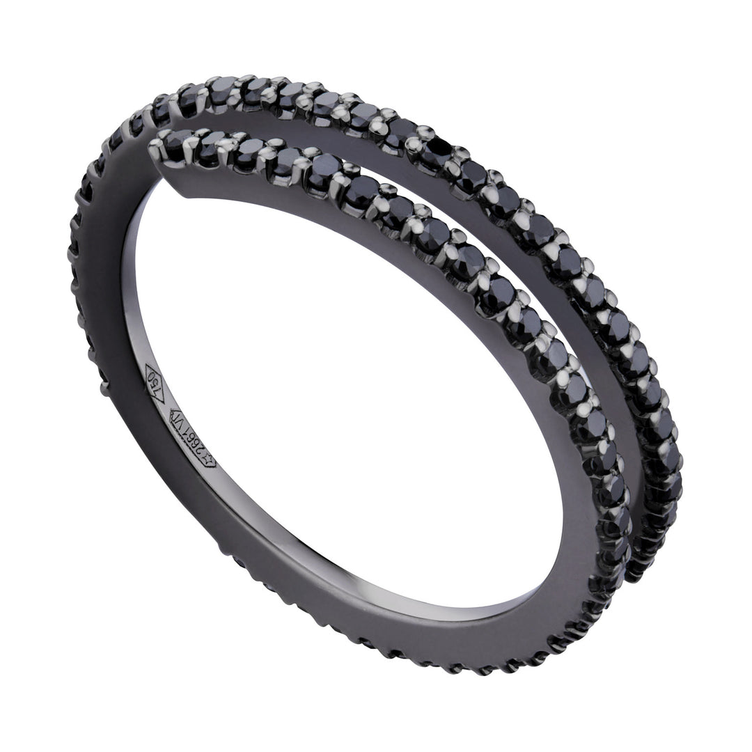 Golay eternity ring spiral one turn black diamonds AET070BK1-21263110130