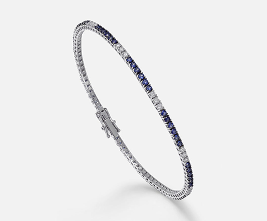 Mikiko br tennis 18k sapphires 1.58 ct diam. ct.0.54 cm.17.5 MB5018O4ZFD185.17.5
