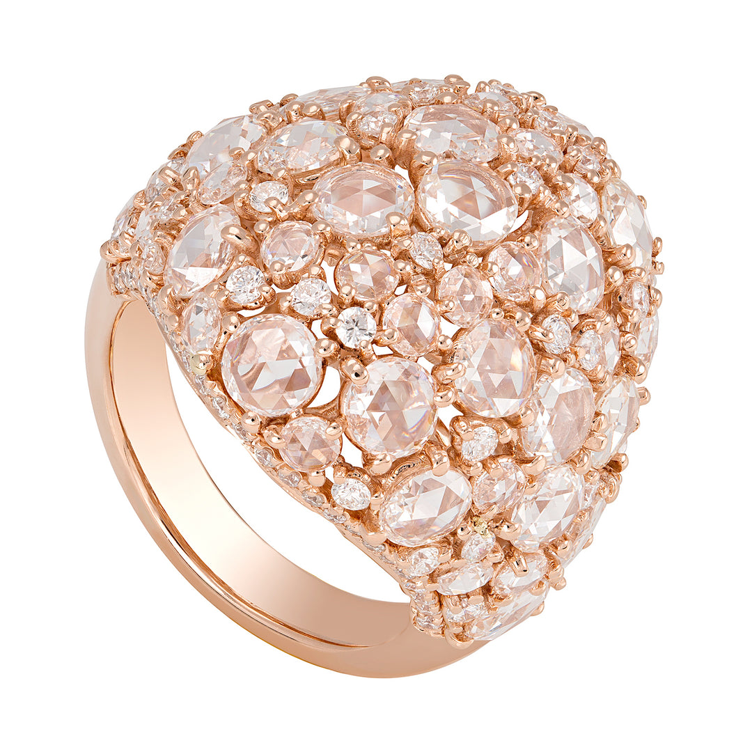 Golay rosecut pave ring APV010DI-17192110309