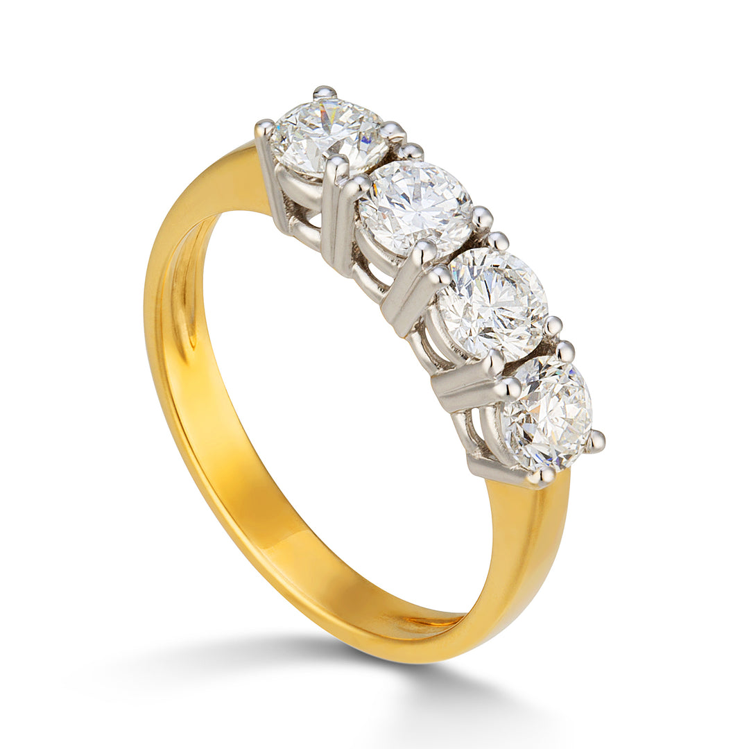 Golay riviera ring 4 stones 0.40 ct white and yellow gold AR4040DI-23139110061