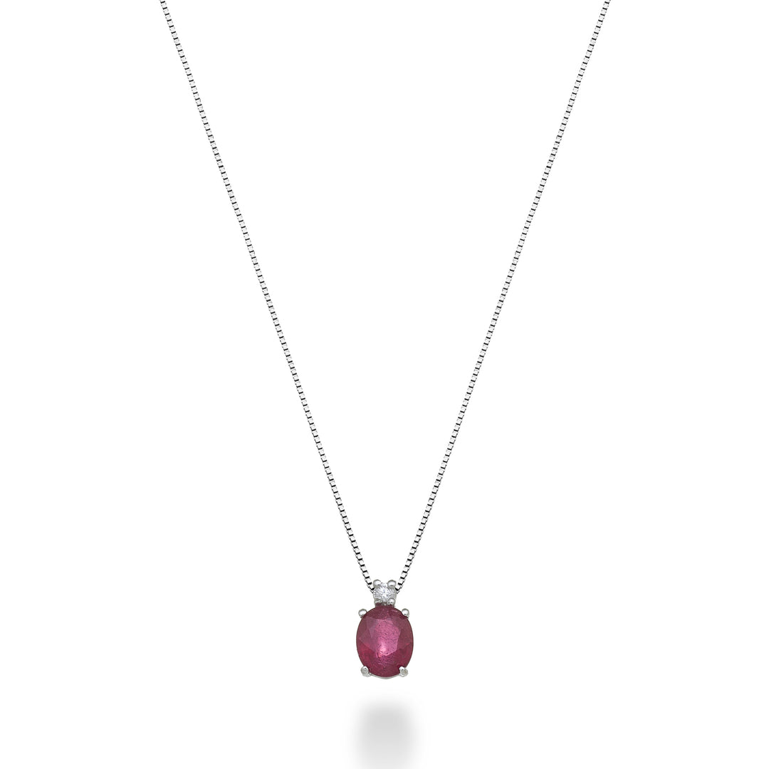Mikiko cl 9k oval ruby ​​4x3 ct.0,20 diam. ct.0,01 MD5180R4RBC