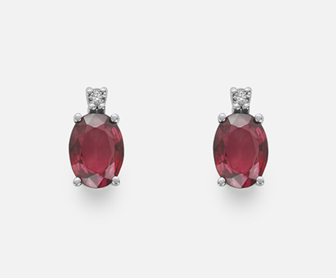 Mikiko or 9k oval ruby ​​7x5 ct.1,80 diam. ct.0.03 MO5024R4RBC