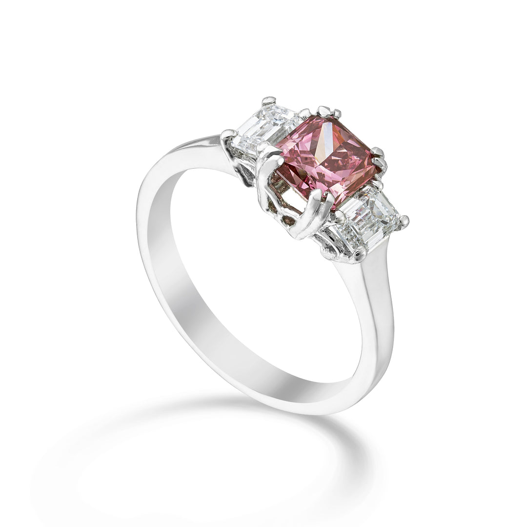 X-Diamond central radiant lgd diamond ring pink XDATRRD024WBP-22061110073