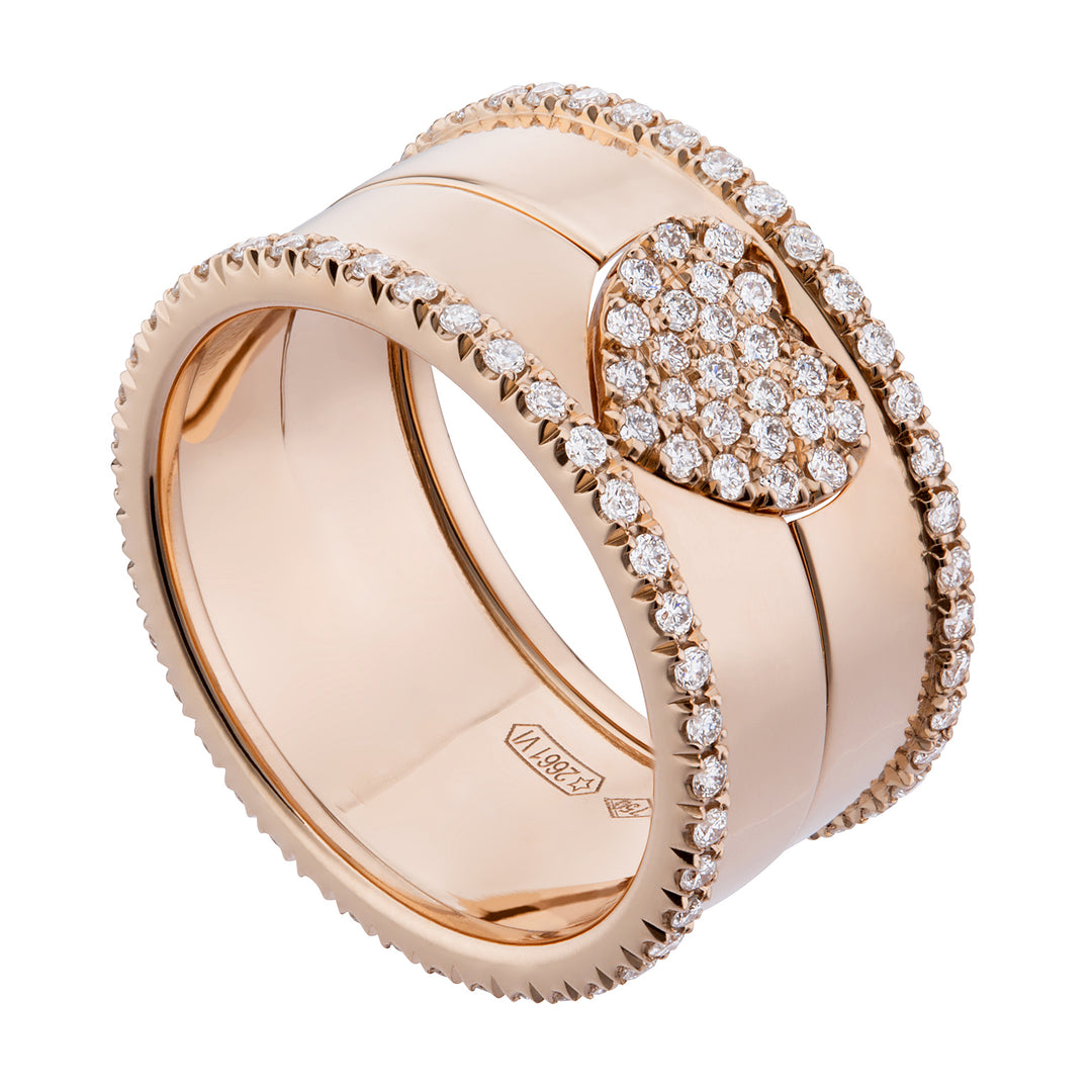 Golay ring love me heart band diamonds total ct. 0.66 AFC005DI-19010110015
