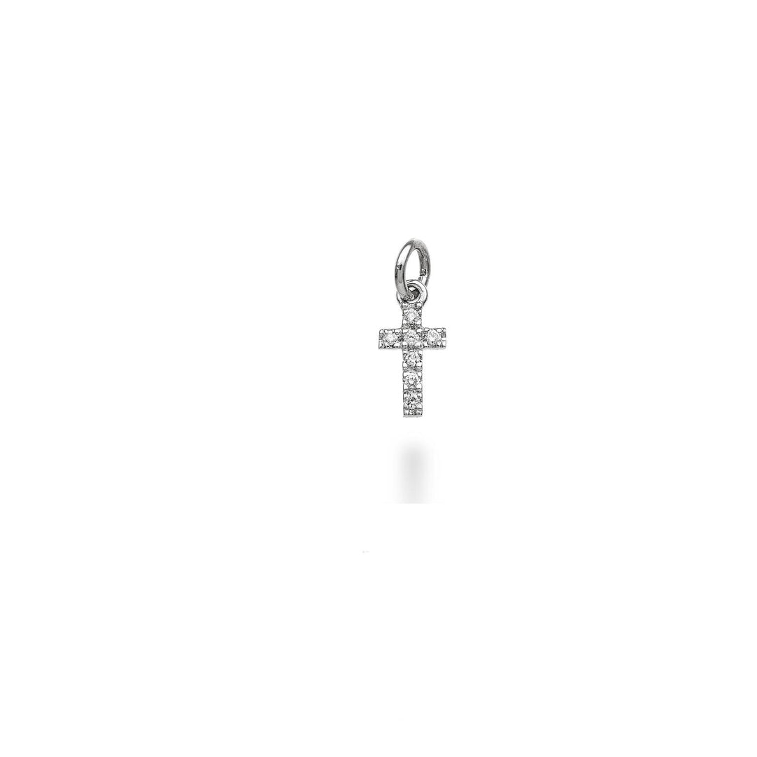 World Diamond Group 18k white gold cross pendant diam. ct.0,03 GCROCE02PENO4
