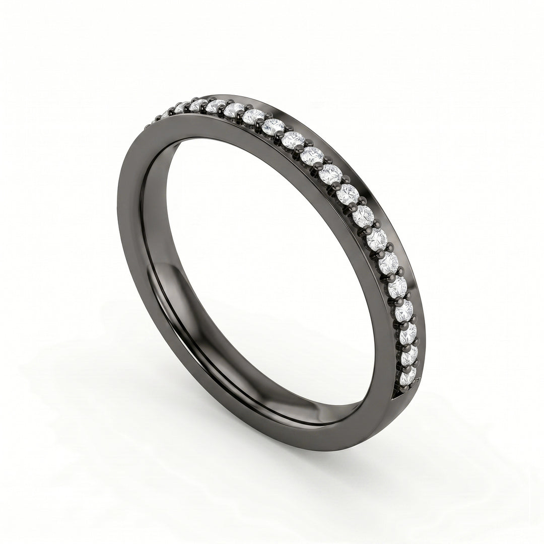 World Diamond Group an 18k narrow band half round track, with diamonds GAFEDEMG07DIO6-20