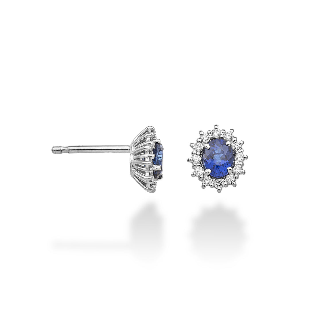 Mikiko or 18k oval sapphire 5x4 ct.0.80 diam. 0.20 ct MO5104O4ZFD