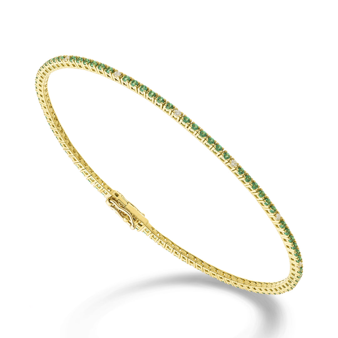 Mikiko br tennis 18k emeralds 0.82 ct diam ct. 0.13 cm.17.2 yellow gold - 94 settings MBTF0011SMRDIO1