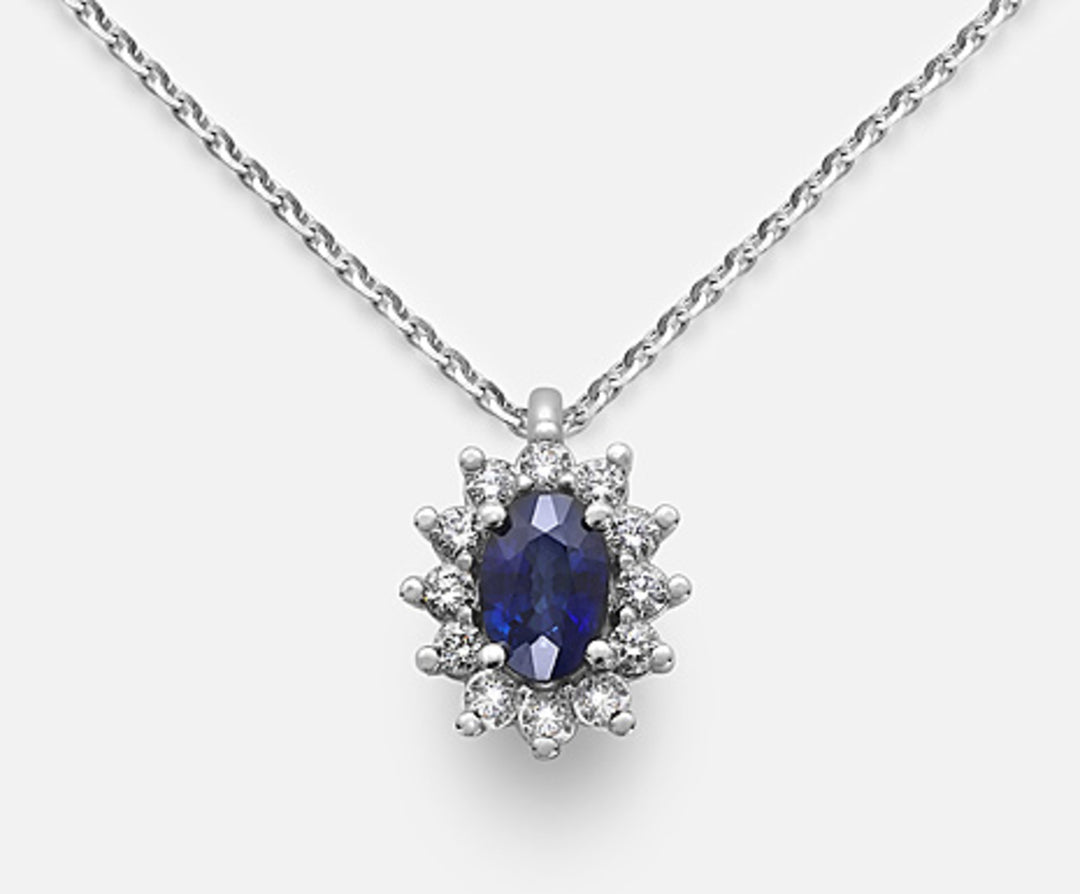 Mikiko cl 9k oval sapphire 6x4 ct.0.40 diam. 0.23 ct MD5047R4ZFD