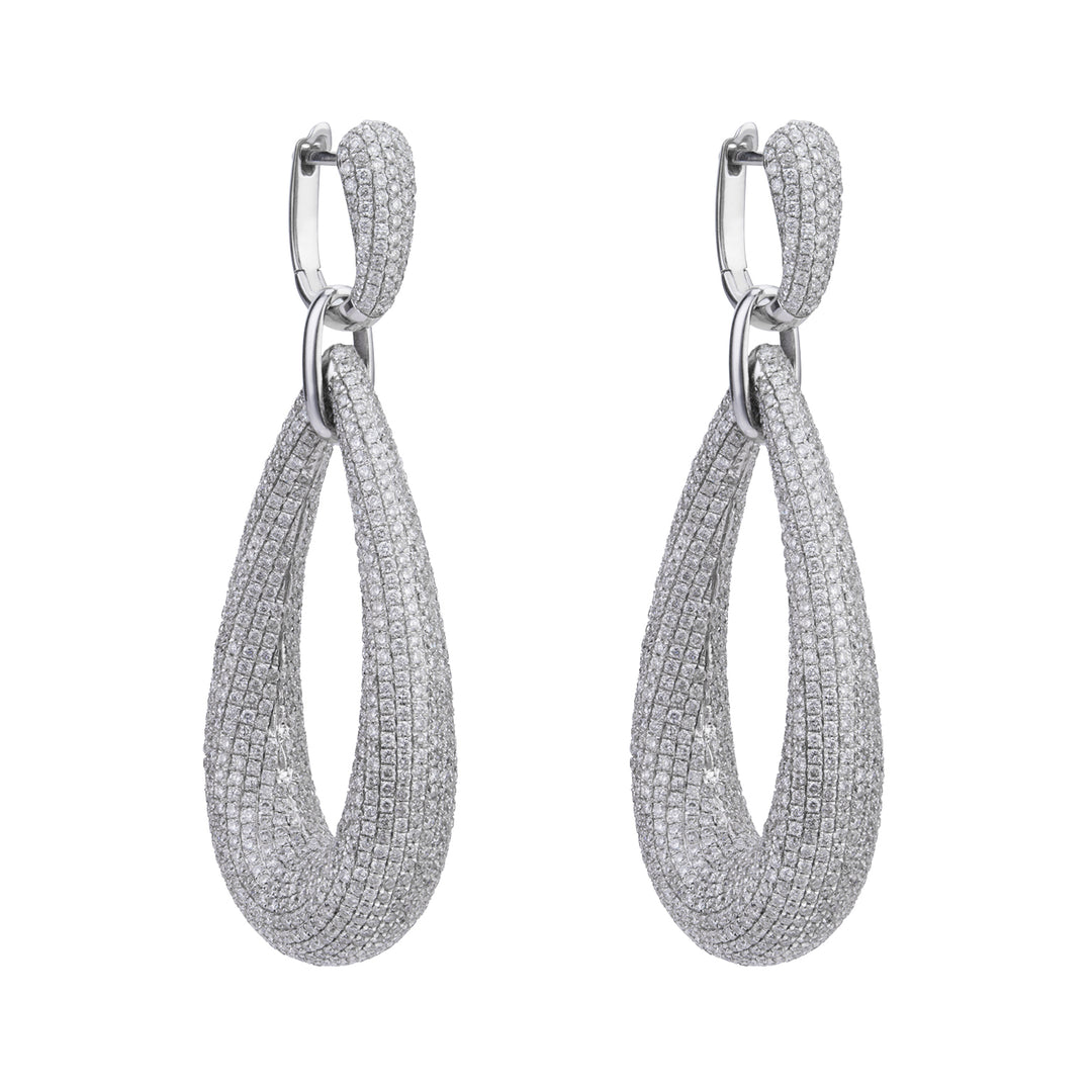 World Diamond Group brilliant pave earrings OHGE3011-21020110002