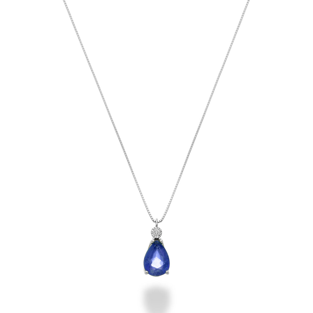 Mikiko cl 9k sapphire drop 7x5 with diamond MD5194R4ZFD