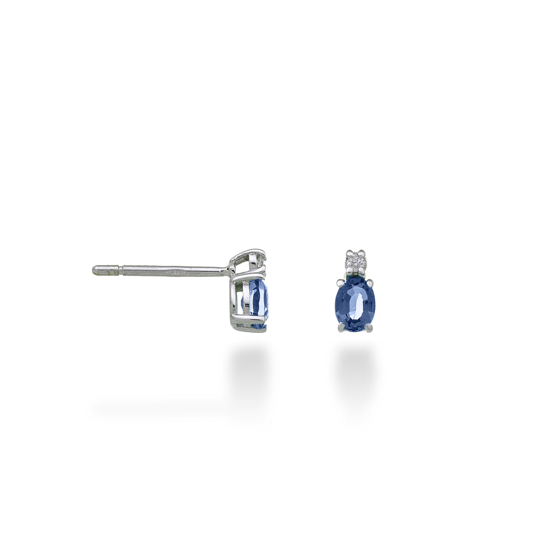 Mikiko or 9k oval sapphire 4x3 ct.0.40 diam. 0.02 ct MO5162R4ZFD
