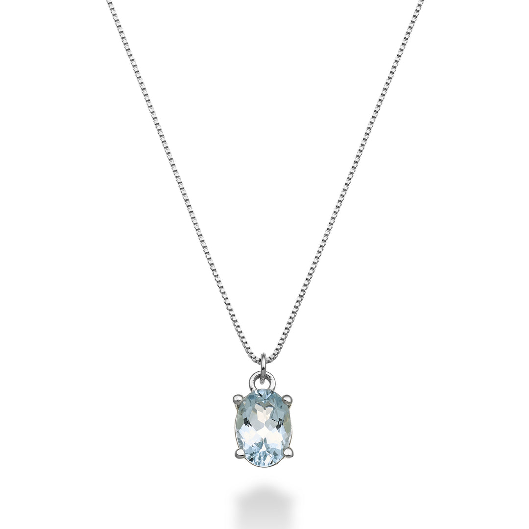 Mikiko cl 18k oval aquamarine 7x5 ct.0,50 MD5141O4AM