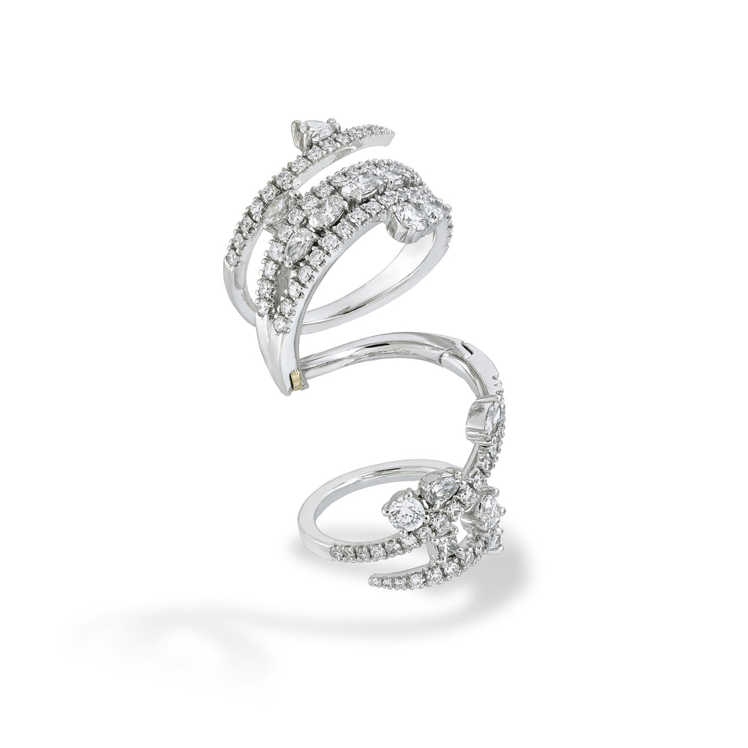 Golay fantasy snake ring, with added stones shapes ASNAKE03DI