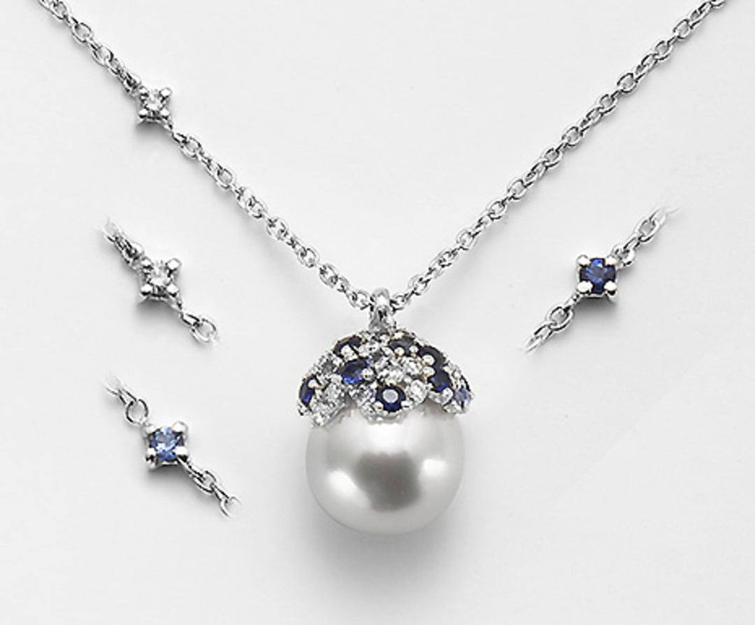 Mikiko cl 18k ak 8/8.5 ct 0.10 sapphires 0.36 ct MD0981O4ABBI080