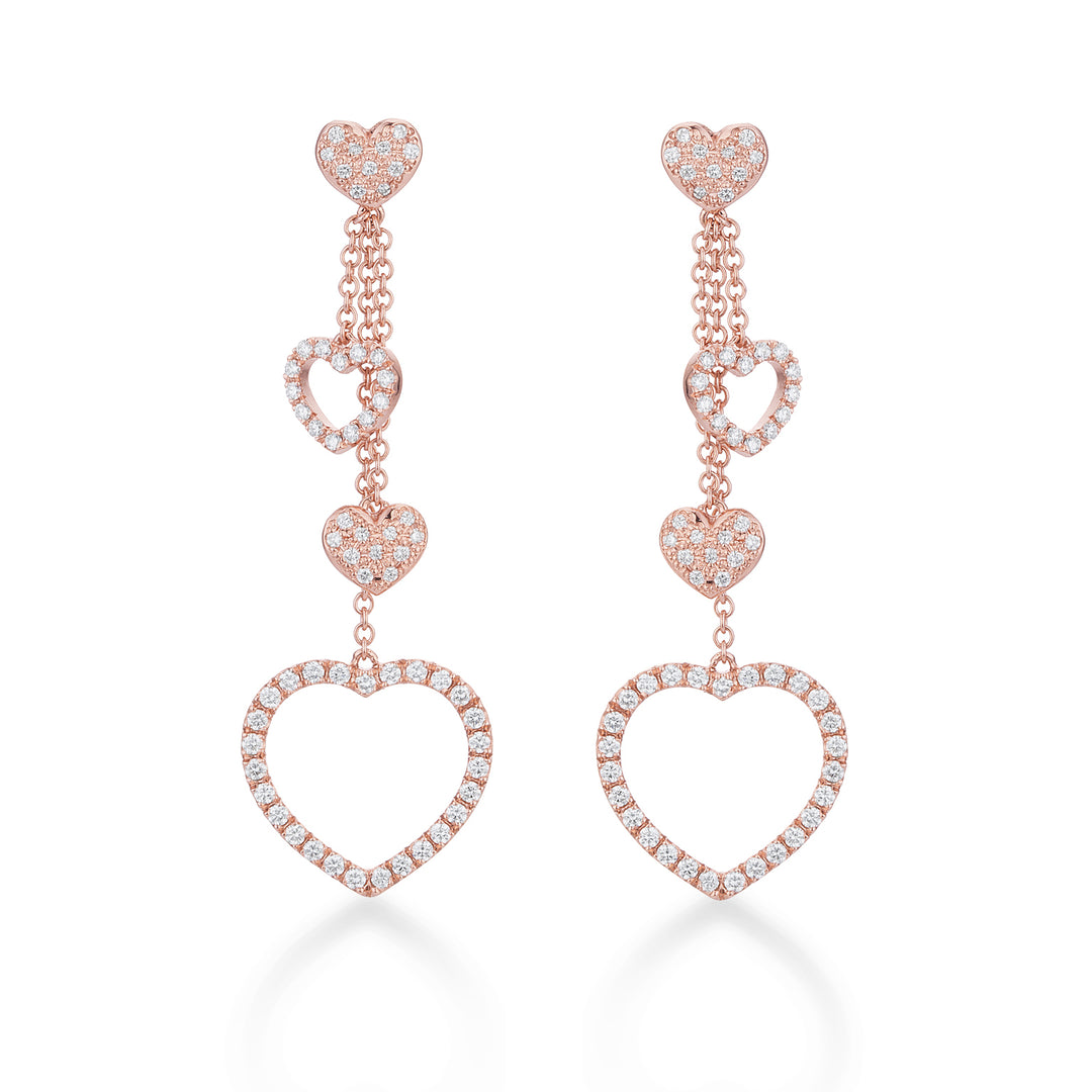 Golay amami heart pendant earrings with diamonds OFCU001DI-21354110030