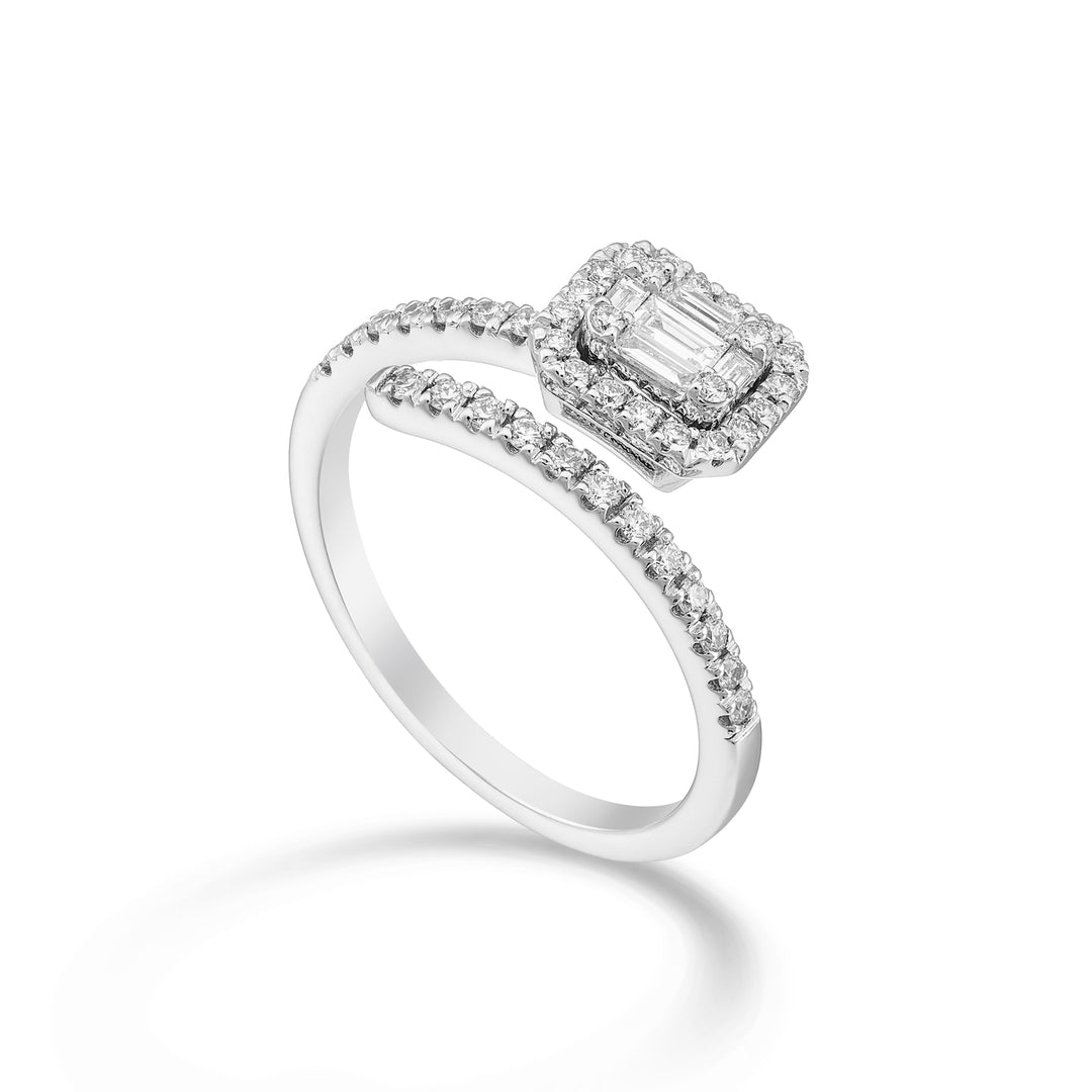 World Diamond Group an 18k contrary with diam. tepper and round ct. total 0.42 - white gold GA5199O4BR042