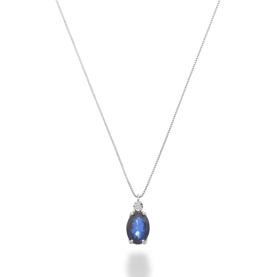 Mikiko cl 9k oval sapphire 7x5 with diamond MD5186R4ZFD