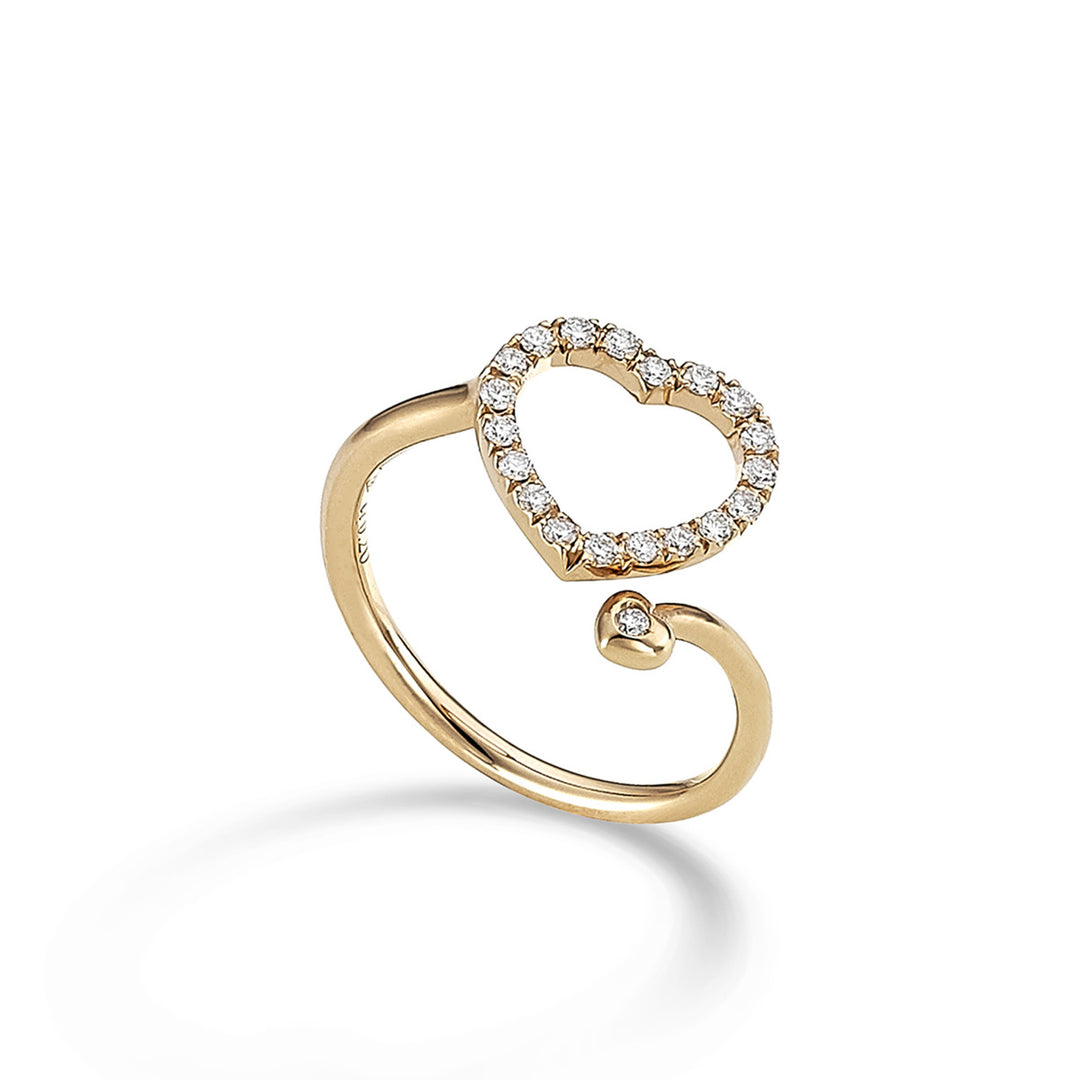 Golay amami medium heart ring in diamonds and diamond AFCU003DI1-21354110042