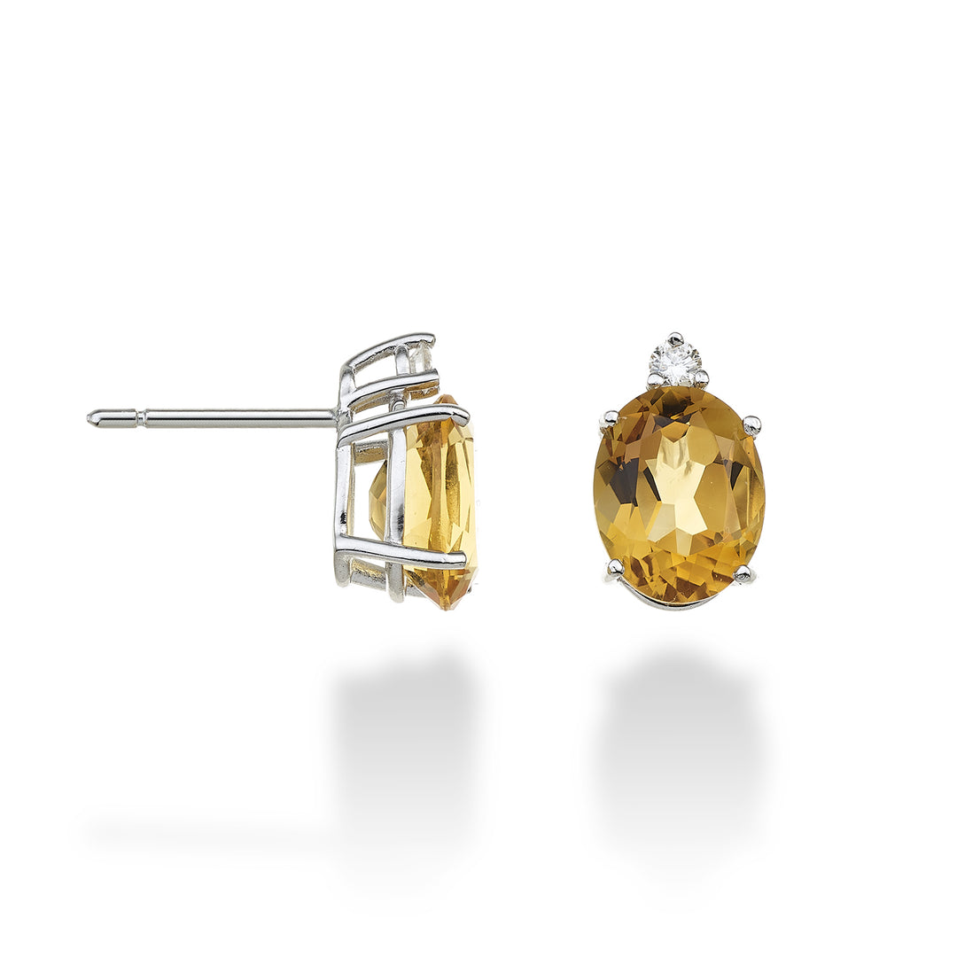 Mikiko or 18k oval citrine 7x9 ct.3,30 diam. ct.0,08 MO5080O4CITR