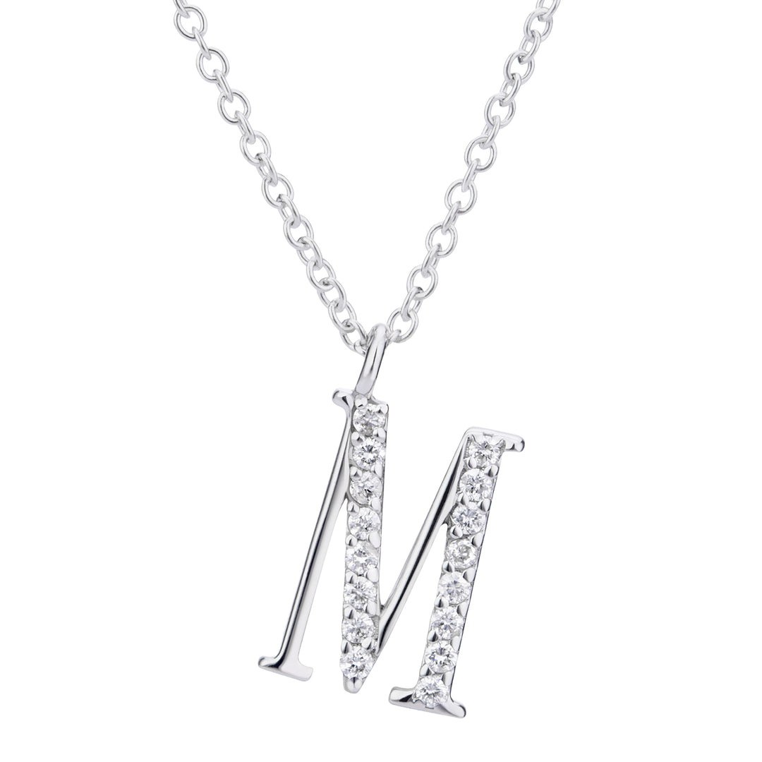 Golay cl 18k letter m big diam. 0.08 ct GDGFMO4 white gold