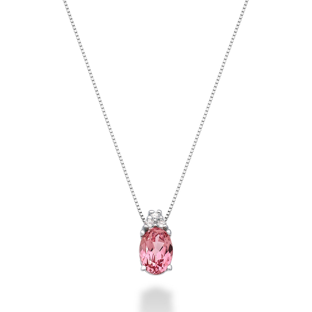Mikiko cl 18k oval pink sapphire 7x5 ct.0.80 dia ct.0.045 MD5055O4ZFRP
