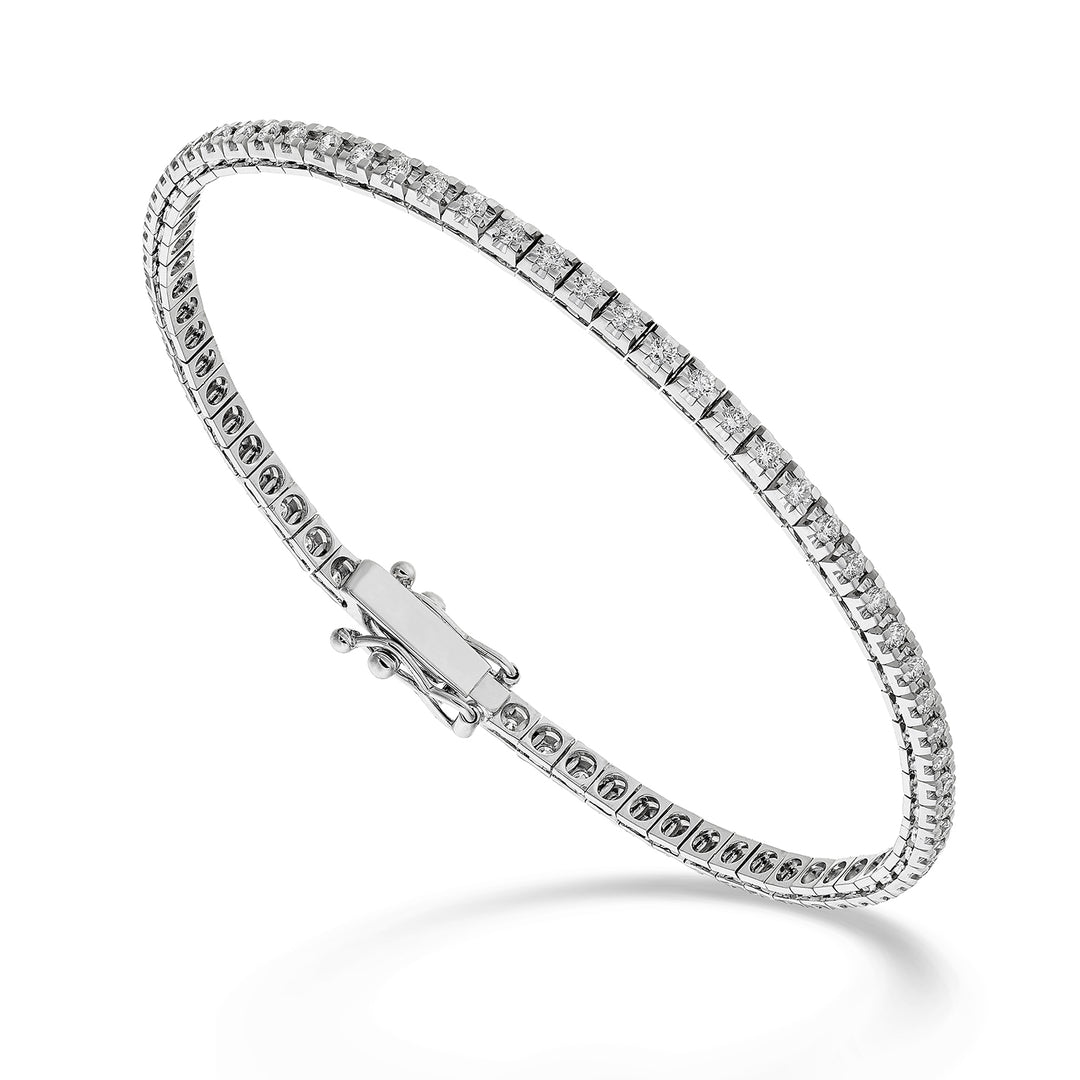 World Diamond Group pyramid bezel tennis bracelet 200 mm 17.5cm BTQ069DI050-175-25295110098